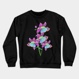 Beautiful blossoming Columbine Flower petals Wild flower lover Crewneck Sweatshirt